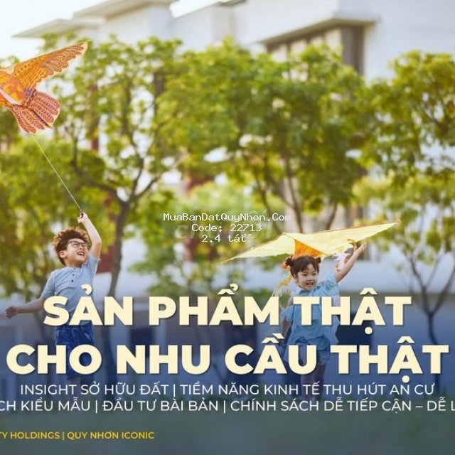 Chỉ 240tr sở hữu ngay lô đất quy nhơn iconic