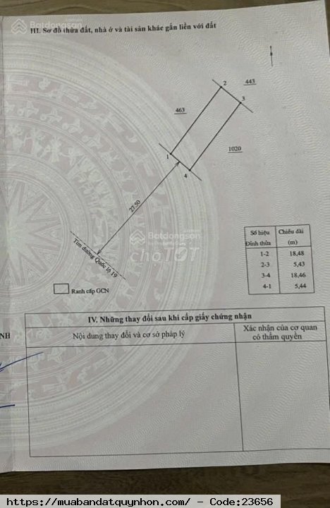 Siêu phẩm - bán 2 lô đất liền kề mặt tiền ql 19b, cát nhơn, phù cát