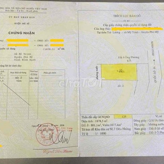 Bán đất diện tích lớn mặt tiền ql1a Bán đất diện tích lớn mặt tiền ql1a