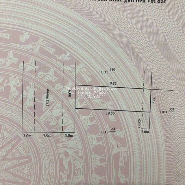 Bán gấp lô đất khu phố luật lễ, diêu trì, tuy phước giá rẻ