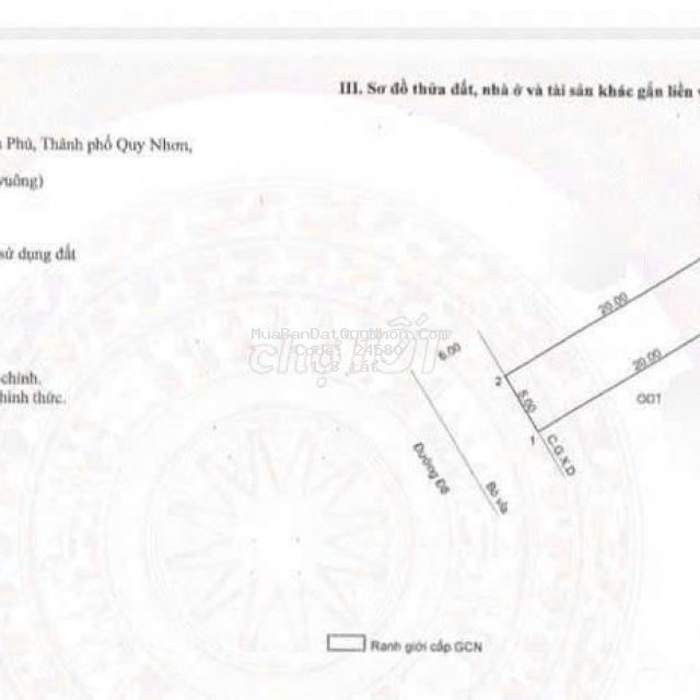 Bán lô đất khu dân cư sau lưng đại học quang trung, phường nhơn phú Bán lô đất khu dân cư sau lưng đại học quang trung, phường nhơn phú