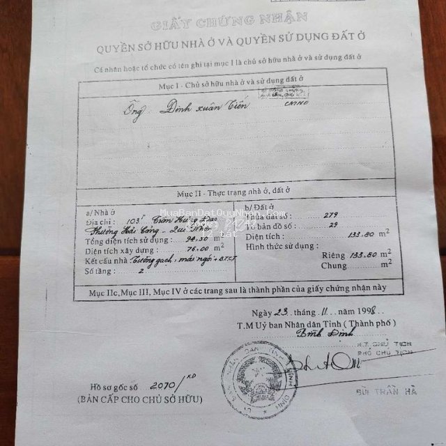 Bán nhà ở Bán nhà ở