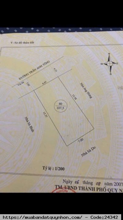 🔥 Bất Động Sản Vàng! Mặt Tiền Trần Anh Tông, Quy Nhơn - 108m² Ngang 7m, Sổ Sẵn! 🔥