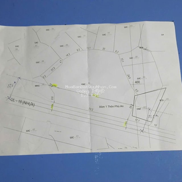 Cần bán lô đất mặt tiền ngang 5m tại quốc lộ 10, tây sơn, bình định 