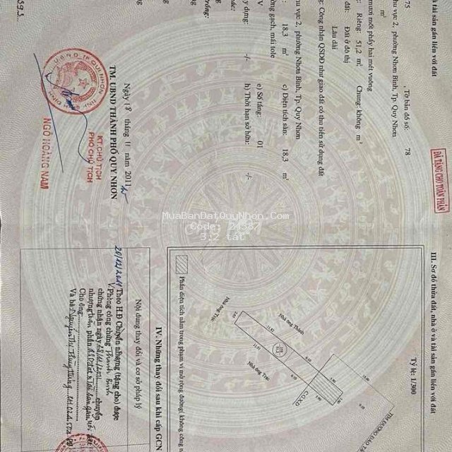 đất mặt tiền đào tấn, phường nhơn bình 3,2 tỷ