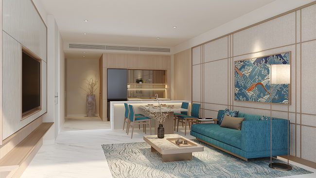 Căn hộ được thiết kế theo phong cách Nhật tại Takashi Ocean Suite Kỳ Co